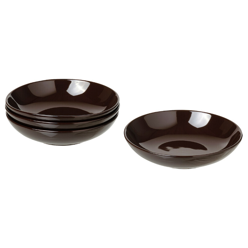 

Generic Deep Plate Glossy Brown 19cm