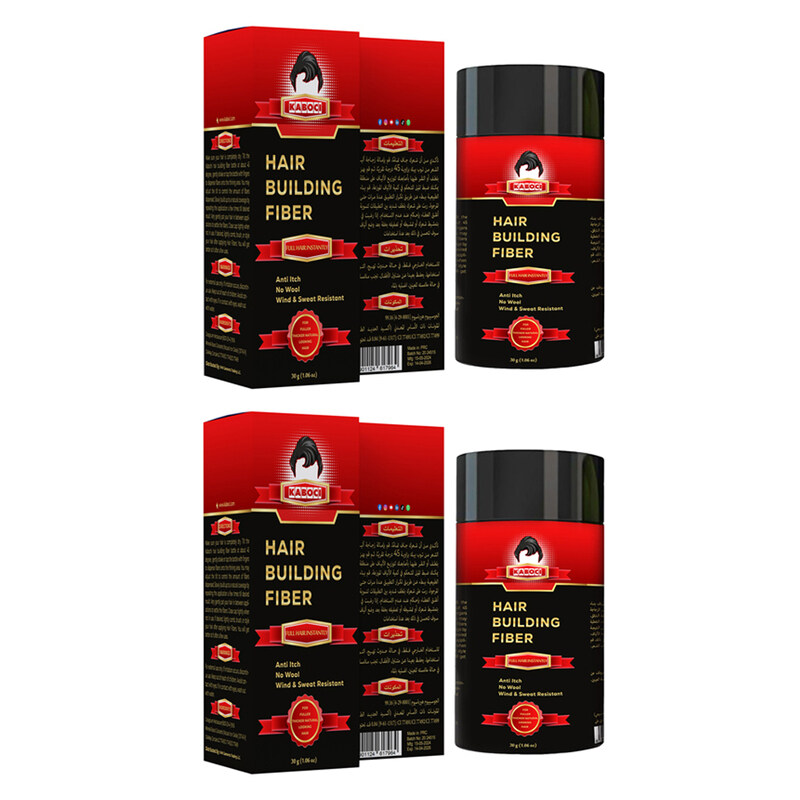 

Pack Of 2 Kaboci Hair Loss Concealer Fibres Light Brown Instant Fuller Hair 30g