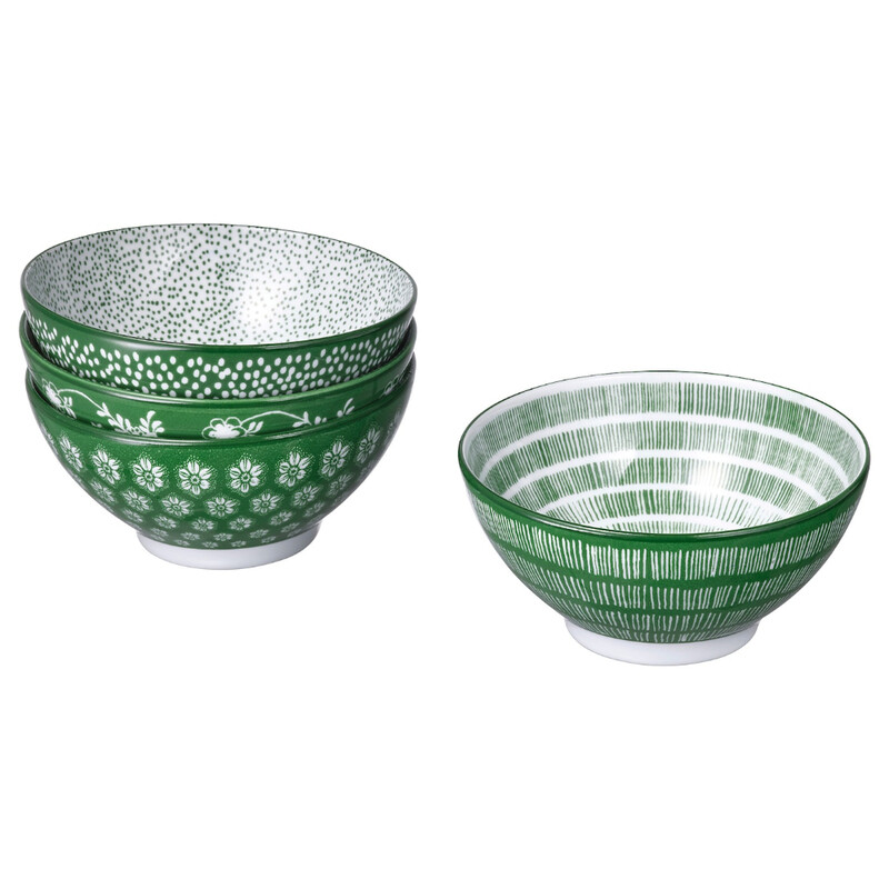 

Generic Bowl Unique Dinnerware With Patterns Details Patterned/Green 12cm