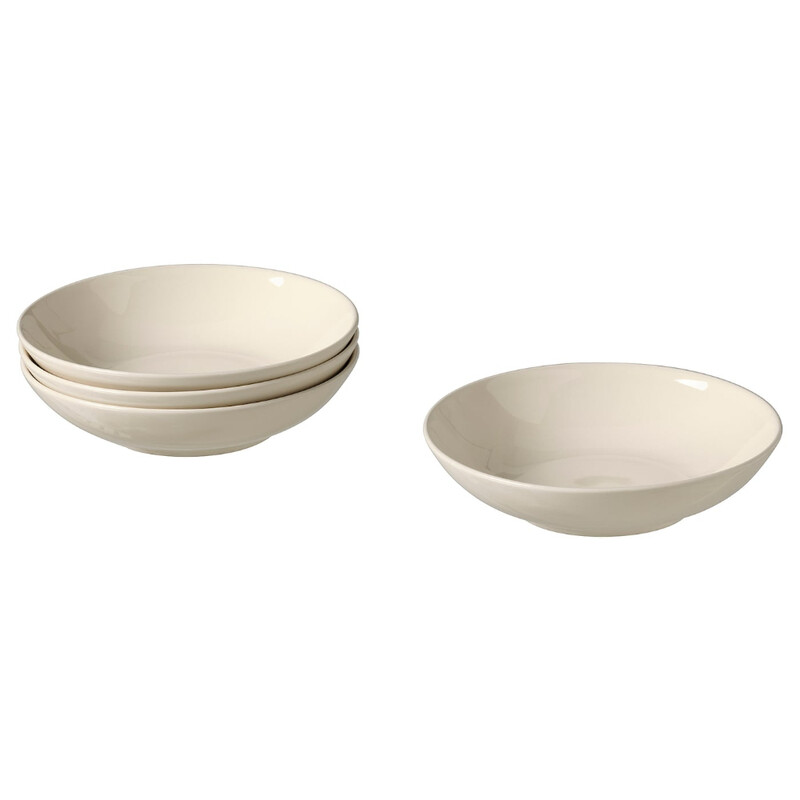 

Generic Deep Plate Glossy Beige 19cm