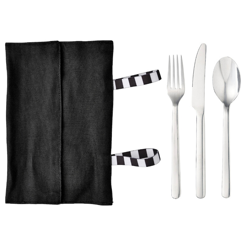 

Generic Travel Cutlery With Case Stainless Steel/Black