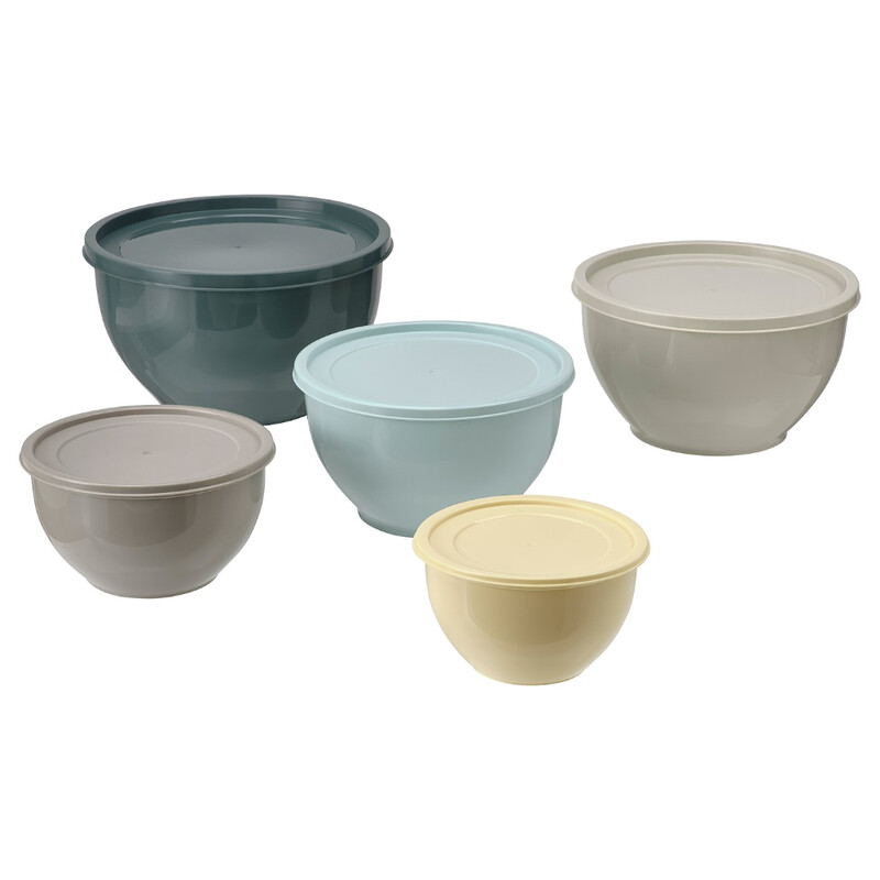 

Generic Bowl With Lid Set Of 5 Mixed Colours