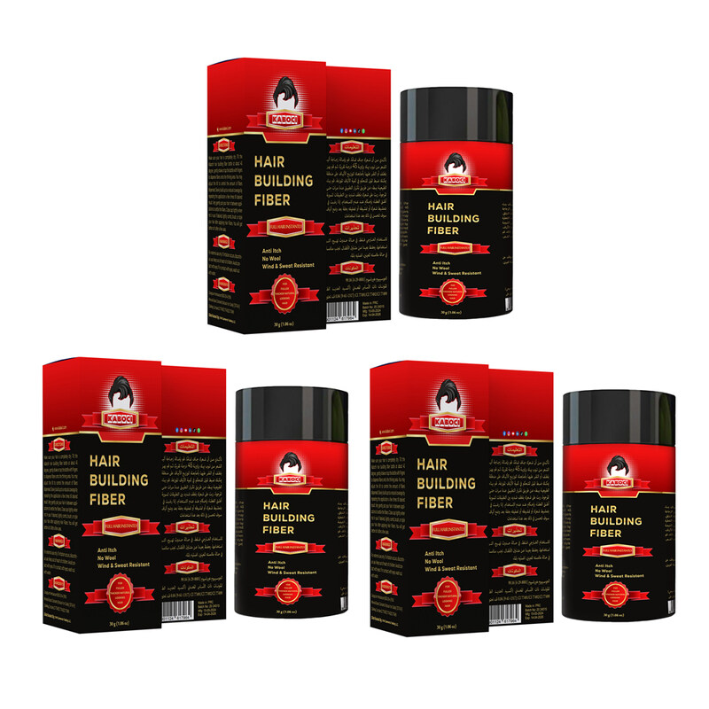 

Pack Of 3 Kaboci Hair Loss Concealer Fibres Black Instant Fuller Hair 30g