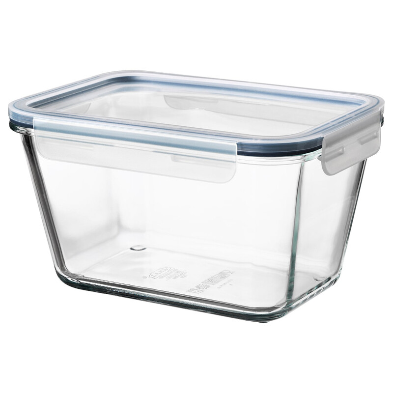 

Generic Food Container With Lid Rectangular Glass/Plastic 1.8 L