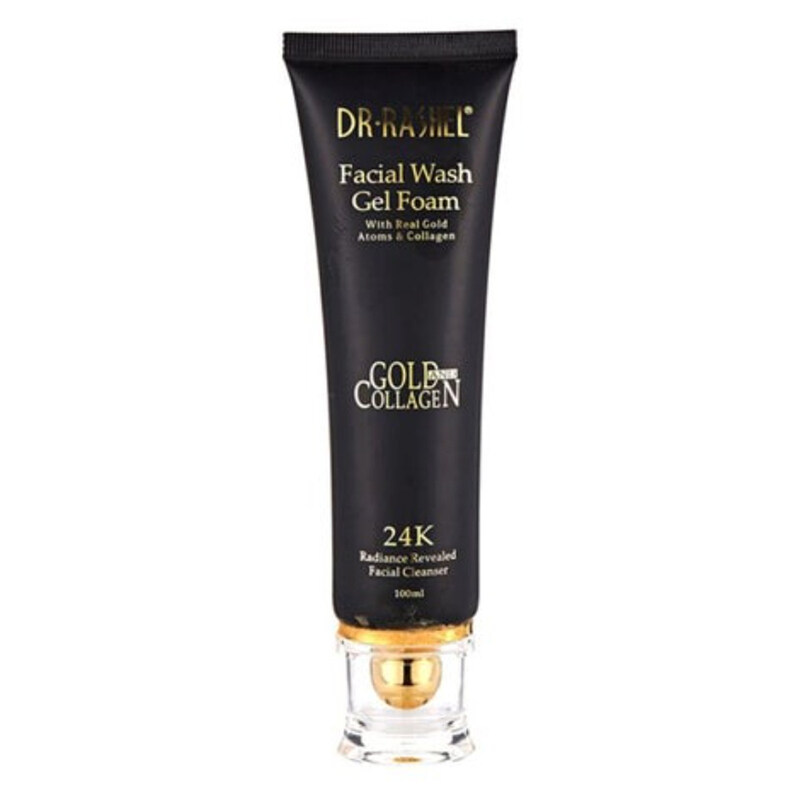 

Generic 24K Gold And Collagen Facial Wash Gel Foam Black/Gold (100ml)