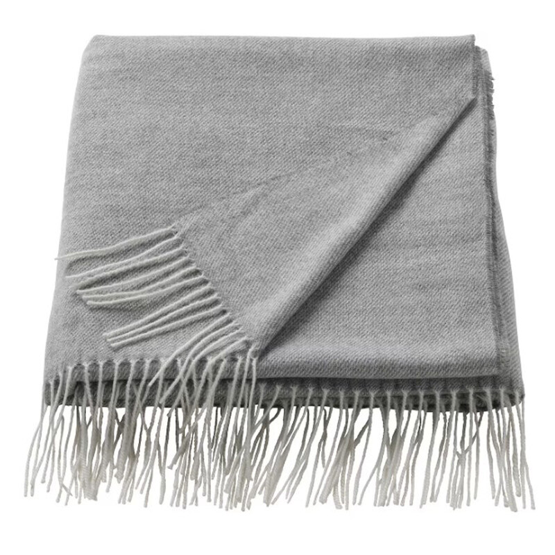 

Generic Throw Classic Look Throw With Playful Fringes Grey 120X160cm