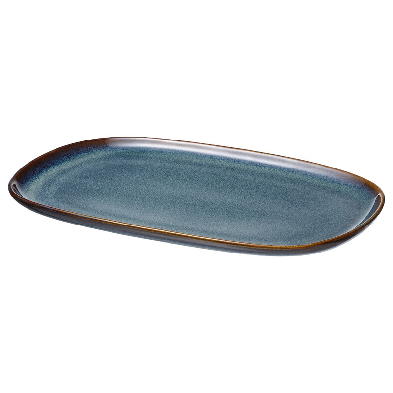 

Generic Plate Beautiful EyeCatcher Or Combine With Other Items Blue 31X19cm