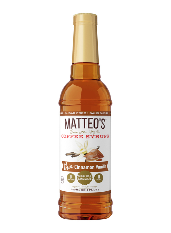 

Matteo's Cinnamon Vanilla Sugar Free Coffee Syrup, 750ml