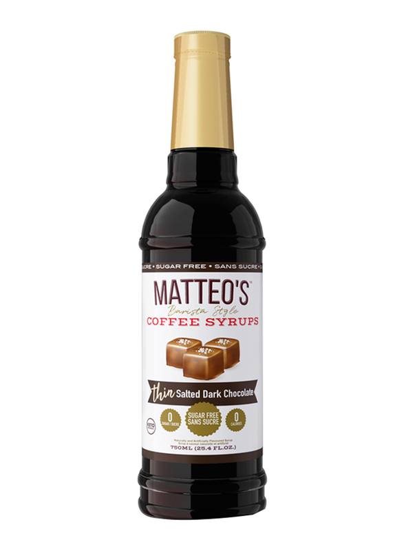 

Matteo's Salted Dark Chocolate Sugar Free Coffee Syrup, 750ml