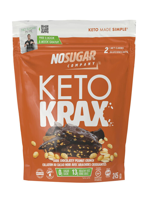 

No Sugar Company Keto Krax Dark Chocolatey Peanut Crunch Snack, 245g