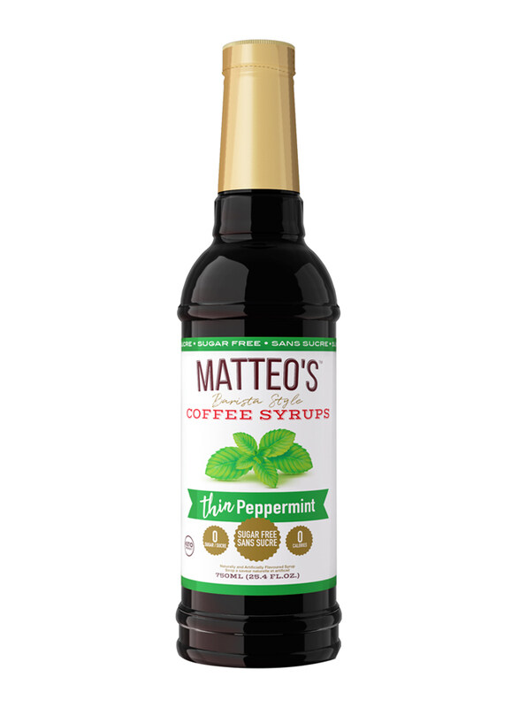 

Matteo's Peppermint Sugar Free Coffee Syrup, 750ml