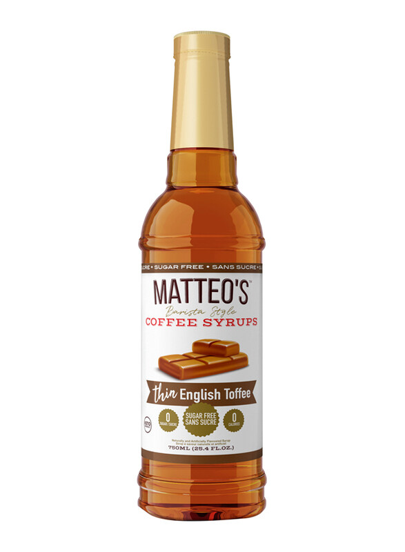 

Matteo's English Toffee Sugar Free Coffee Syrup, 750ml