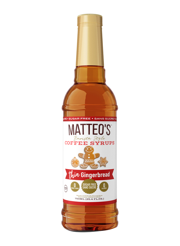 

Matteo's Ginger Bread Sugar Free Coffee Syrup, 750ml