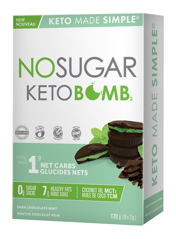 

No Sugar Company Keto Bomb Dark Chocolate Mint Snack, 170g