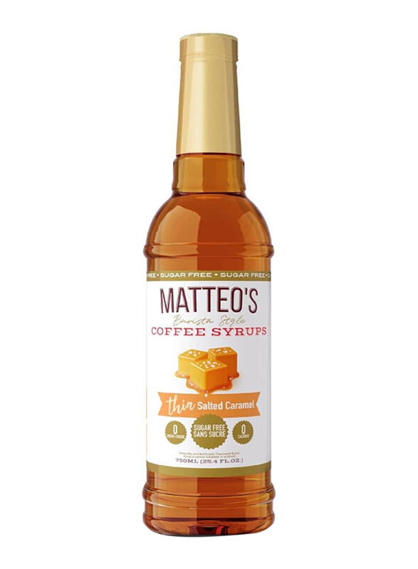 

Matteo's Salted Caramel Sugar Free Coffee Syrup, 750ml