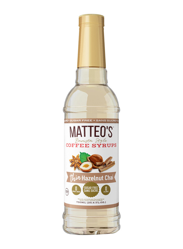 

Matteo's Hazelnut Chai Sugar Free Coffee Syrup, 750ml