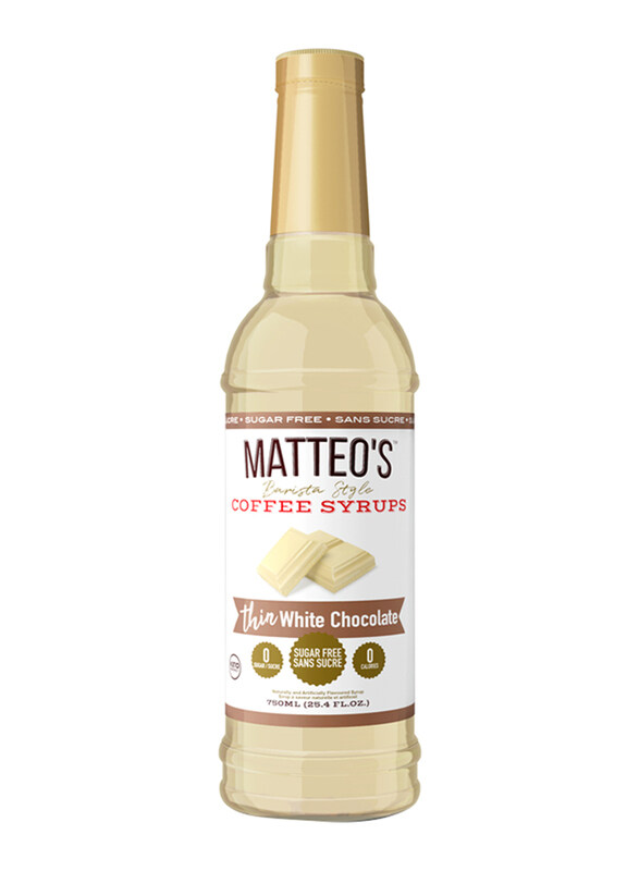 

Matteo's White Chocolate Sugar Free Coffee Syrup, 750ml