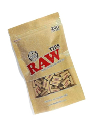 Raw Natural Unrefined Pre-Rolled Filter Tips, 1 Bag, Beige