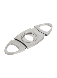 Stainless Steel Double Blade Cigar Cutter Scissors Handle Portable Tool, MZ2882, Silver