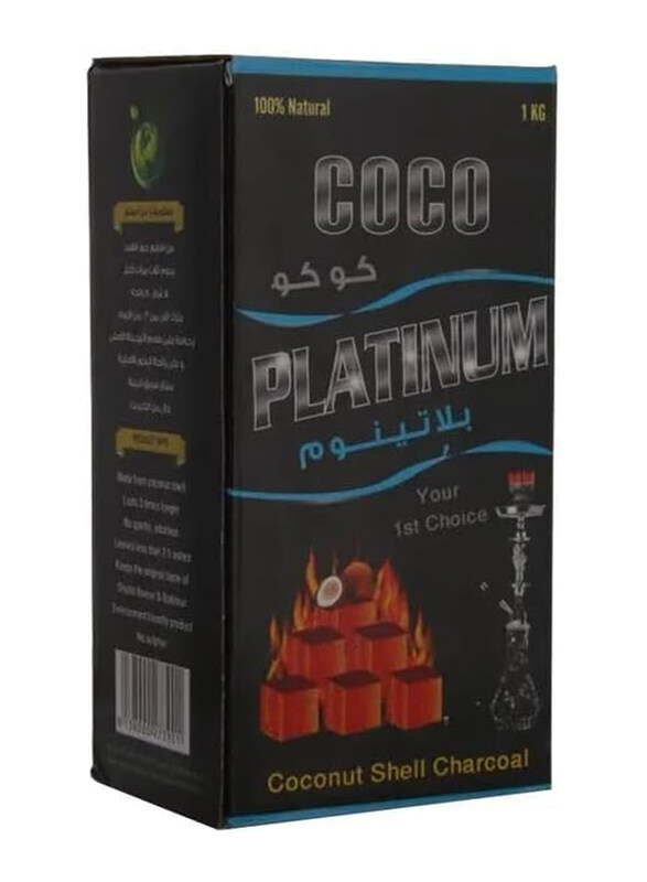 

Coco Platinum Coconut Shell Charcoal 100% Natural Coal Cubes, Black