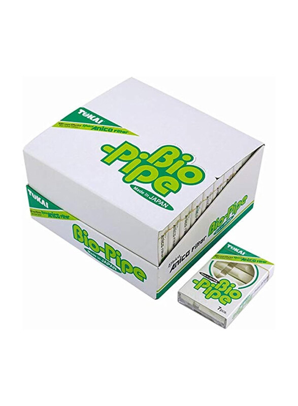 

Tokai Mini Bio Pipe Filter Holder for Cigarette/Medwakh Pipe, 7 Pieces, White