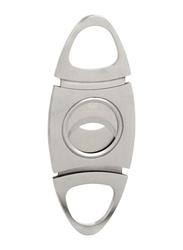 Stainless Steel Double Blade Cigar Cutter Scissors Handle Portable Tool, MZ2882, Silver