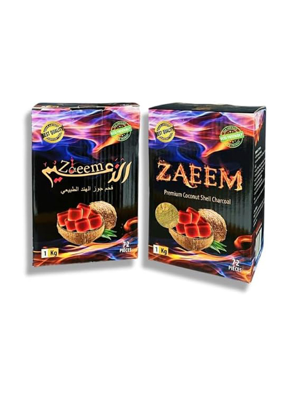 Zaeem Coconut Shell Charcoal, 1 Kg, Black