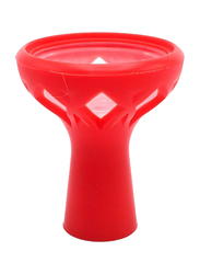 X Torbo Silicone Glass Smoke Pot Shisha Bowl, Red