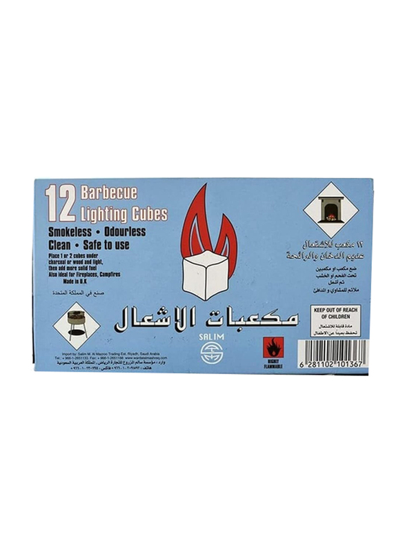 Alsaqer BBQ Lighting Cube, 12 Piece, Blue