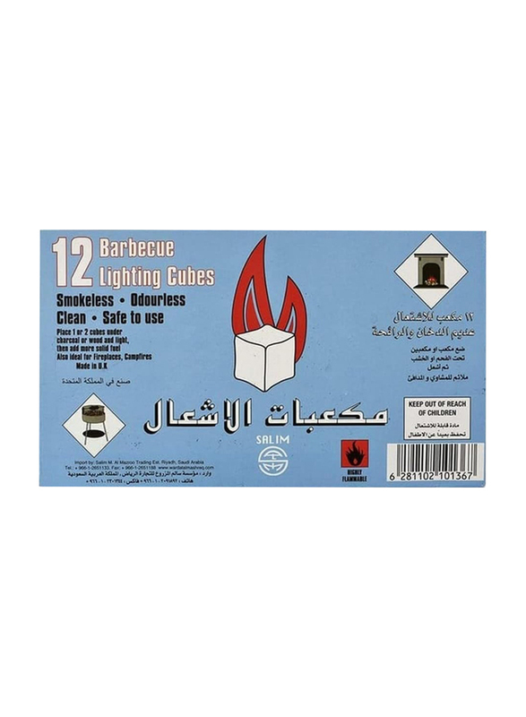 Alsaqer 12-Piece BBQ Lighting Cube Set, Blue