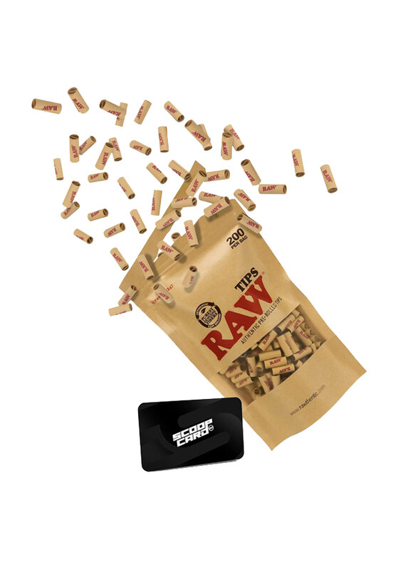 

Raw Pre-Rolled Tips Bag with Resealable Bag, 200 Bag, Beige