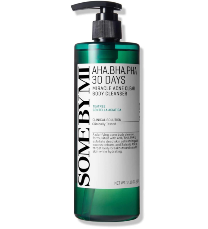 

Some By Mi Aha Bha Pha 30 Days Miracle Acne Clear Body Cleanser, 400ml, Daily Body Wash For Acne Prone Skin, Mild Exfoliating Effect, Deep Cleanses Se