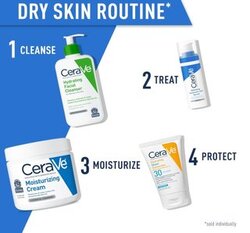 CeraVe Moisturizing Cream 48H Body and Face Moisturizer for Dry to Very Dry Skin with Hyaluronic Acid and Ceramides Fragrance Free 16Oz, 454 g