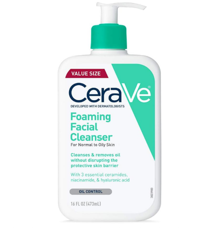 

CeraVe Foaming Facial Cleanser Makeup Remover and Daily Face Wash for Oily Skin, 473 ml