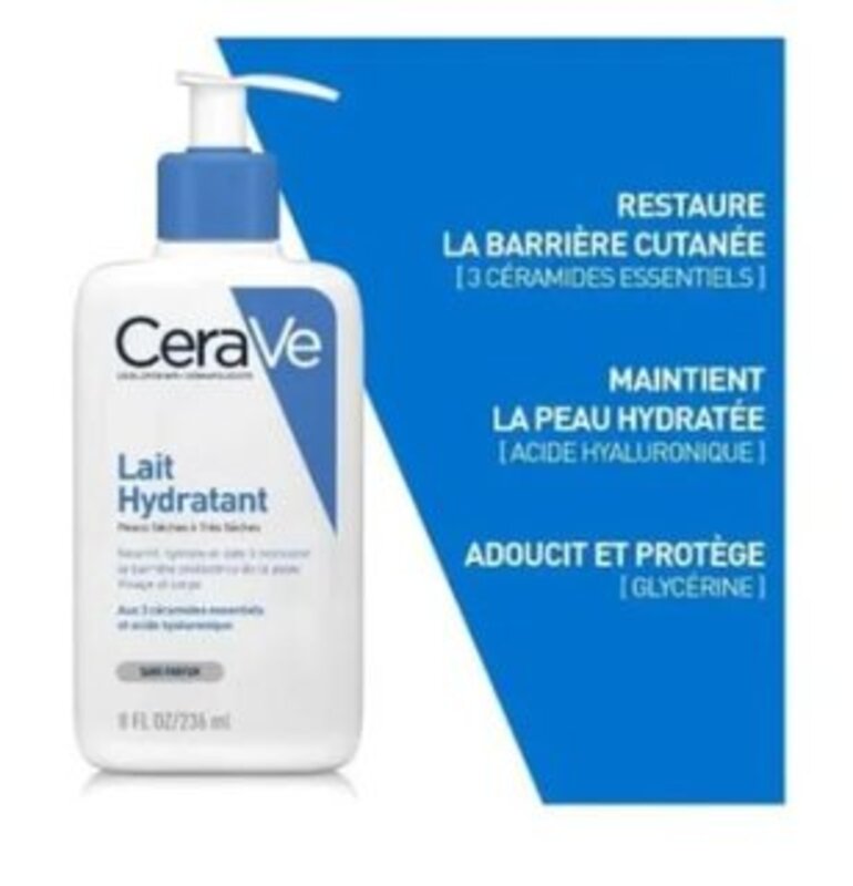 CeraVe Moisturizing Lotion 24H Body and Face Moisturizer for Normal to Dry Skin with Hyaluronic Acid and Ceramides 8Oz, 236 ML