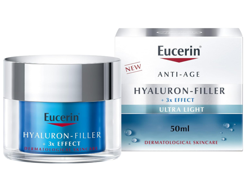

Eucerin Hyaluron Filler Night Booster with Hyaluronic Acid and Vitamin E, 72-Hour Moisturization Night Face Cream, Plumps Up Fine Lines & Hydrates Ski