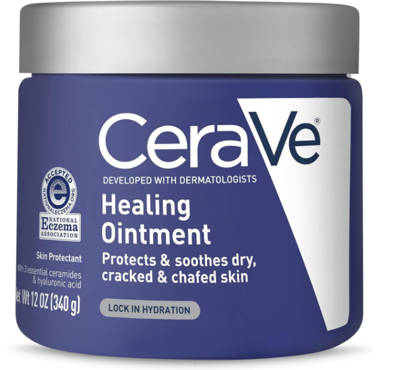 

CeraVe Healing Ointment Moisturizing Petrolatum Skin Protectant for Dry Skin with Hyaluronic Acid and Ceramides Lanolin Free & Fragrance Free 12 Ounce