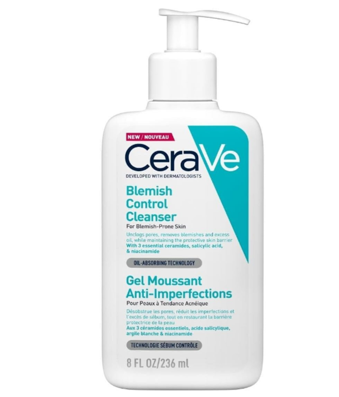 

CeraVe Blemish Control Face Cleanser with 2% Salicylic Acid & Niacinamide for Blemish-Prone Skin 236ml