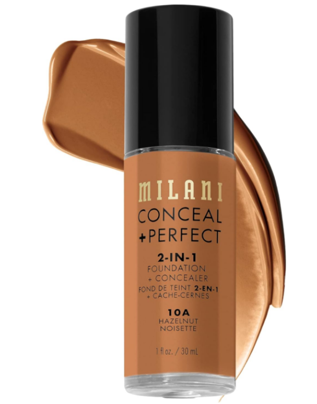 

Milani Cosmetics 2-in-1 Cruelty-free Liquid Foundation and Concealer - 10A Hazelnut (1fl. oz)/30ml