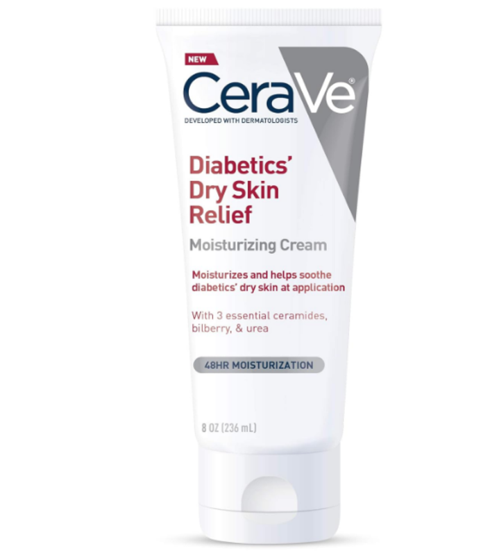 

CeraVe Moisturizing Cream for Diabetics’ Dry Skin, Urea Cream with Bilberry for Face and Body, Fragrance Free & Paraben Free,236ml/ 8 Ounce