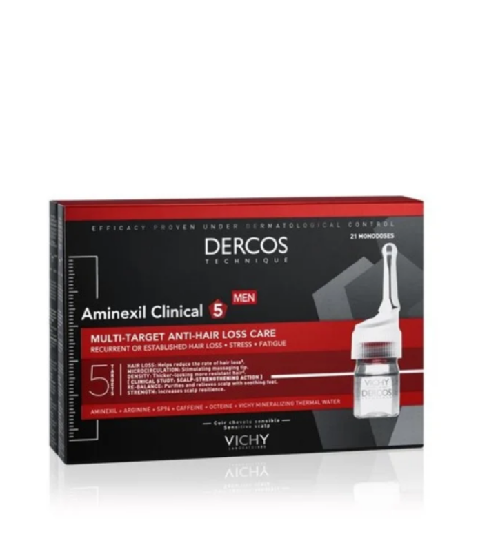 

Vichy Dercos Aminexil Clinical 5 Anti-Hair Fall Treatment for Men x21 Doses 6 ml