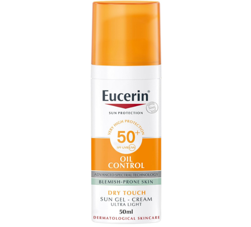 

Eucerin Eucerin Face Sunscreen Oil Control Gel-Cream Dry Touch, High UVA/UVB, SPF 50+, Light Texture Sun Protection, Suitable Under Make-Up, For Blemish-Prone