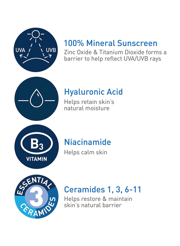 Cerave Hydrating Mineral Sunscreen SPF 50, 2.5 oz