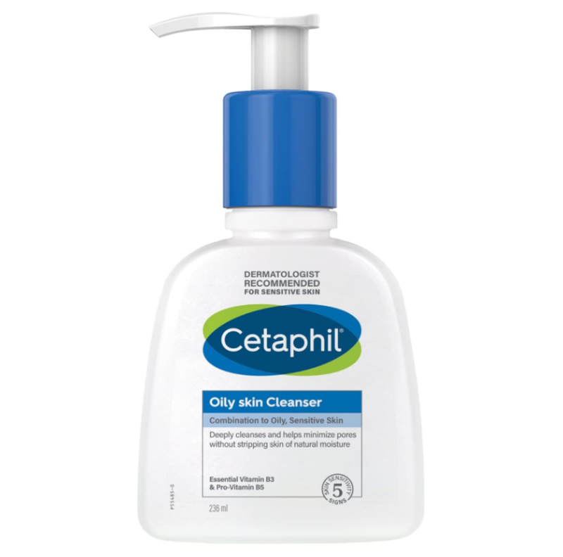 

Cetaphil Oily Skin Cleanser, Face & Body Wash for Men & Women, Combination to Oily and Sensitive Skin, Unscented, 236ml