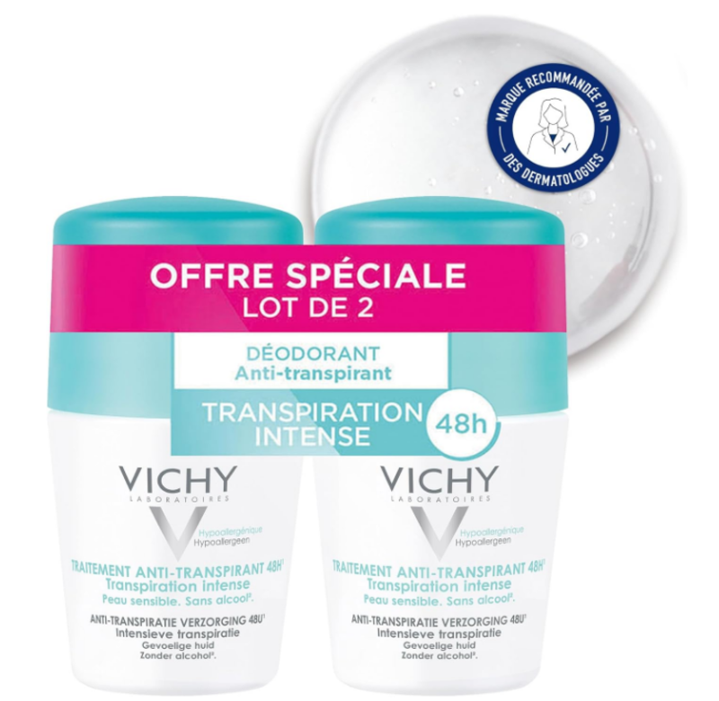 

Vichy Unisex 48H Anti-Perspirant Roll-On Intense 100 ml X 2pc
