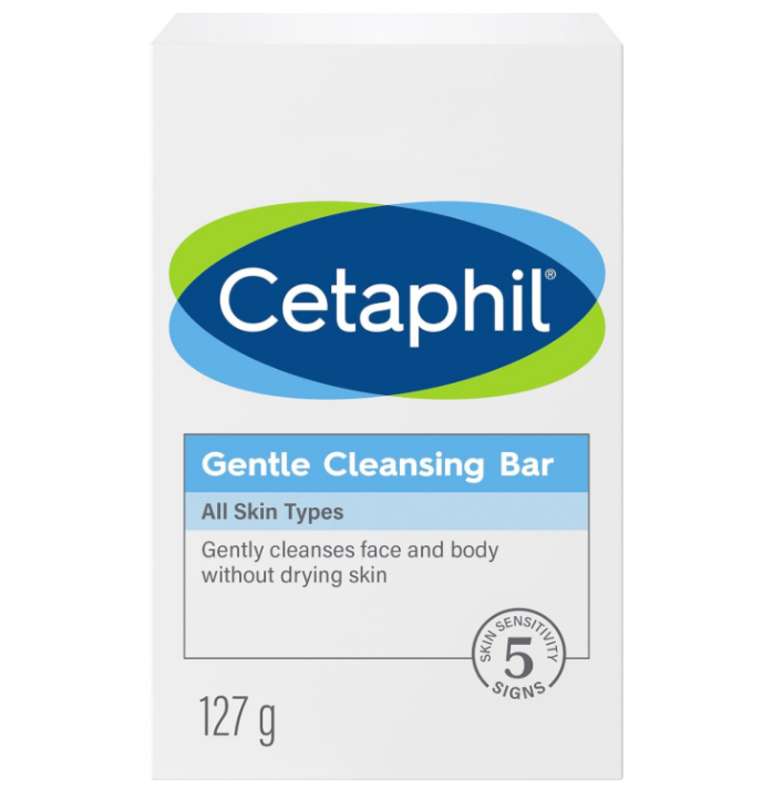 

Cetaphil Gentle Cleansing Bar, Face & Body Wash for Men & Women, Dry to Normal Sensitive Skin, Unscented, 127g