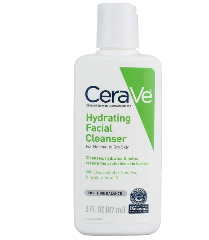 

CeraVe, Hydrating Facial Cleanser, For Normal to Dry Skin, 3 fl oz /87 ml