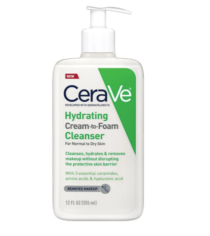 

CeraVe Hydrating Cream-to-Foam Cleanser 236ml/8oz Makeup Removes and Face Wash, Fragrance Free