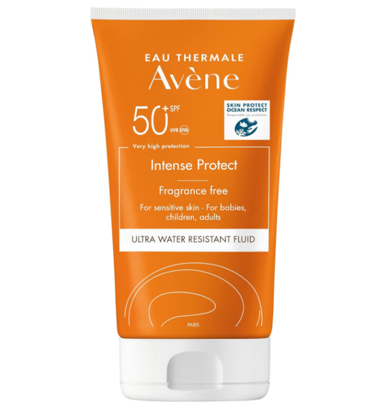 

Avene Eau Thermale Intense Protect SPF 50+ TriAsorB TM, SPF50+ Sun Fluid for Sensitive Skin, Very High Protection, Water-Resistant, 1x 150ml Bottle