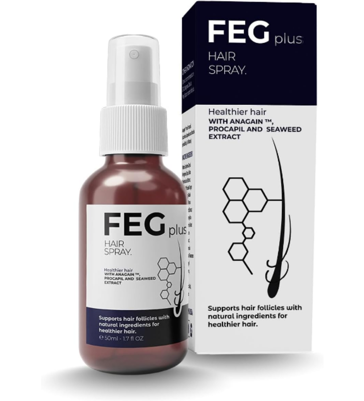 

FEGplus Minoxidil Hair & Beard Growth Spray 50ml, Seaweed & Rosemary Extract Water, Minoxidil 5% Hair Growth Treatment for Men, Rosemary Oil for Hair